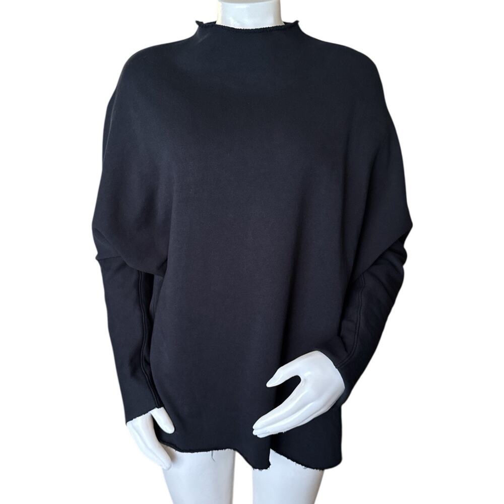 Frank & Eileen The Lab Effie Long Sleeve Funnel Neck Capelet Black Size M